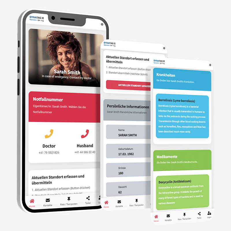 SOS textile emergency bracelet Grey/Neon yellow