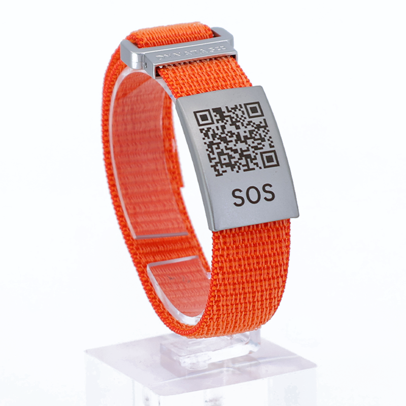 SOS Textil- Notfallarmband Orange