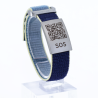 SOS Notfallarmband Textil Blau/Gelb