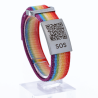 SOS textile emergency bracelet Rainbow