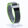 SOS Textil- Notfallarmband Weiss Grau/Leuchtgelb