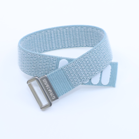 DynaTag Shop Schweiz|Informationsarmband mit QR-Code – Textilband – Hellblau|Informationsarmbänder & Identifikationsprodukte|4262465371026 SOS Notfallarmband Textil Hellblau