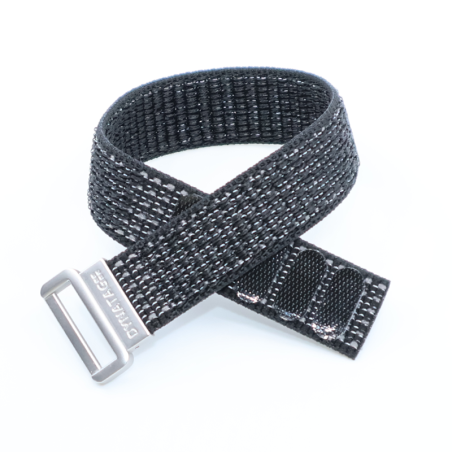 SOS Notfallarmband Textil Schwarz/Grau