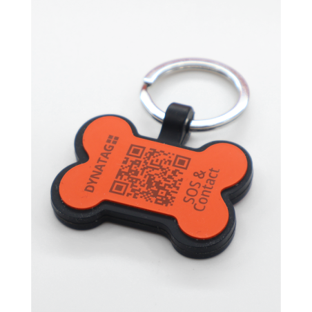 Pet-Tag SOS "Bone" Silicone Orange