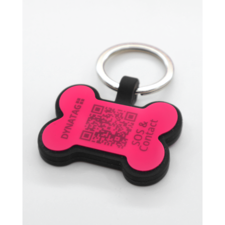 Pet-Tag SOS "Bone" Silicone Pink