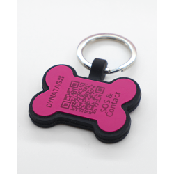Pet-Tag SOS "Bone" Silicone Purple