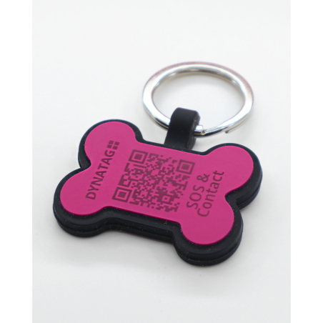 Pet-Tag SOS "Bone" Silicone Purple