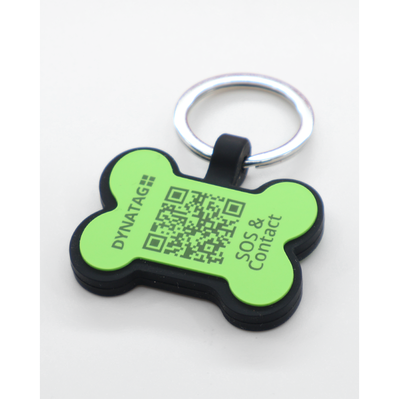 Pet-Tag SOS "Bone" Silicone Green