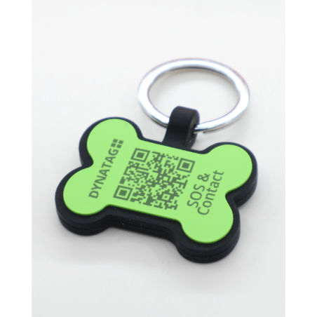 Pet-Tag SOS "Bone" Silicone Green