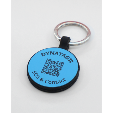 Hundemarke SOS "Knochen" Silikon Rot