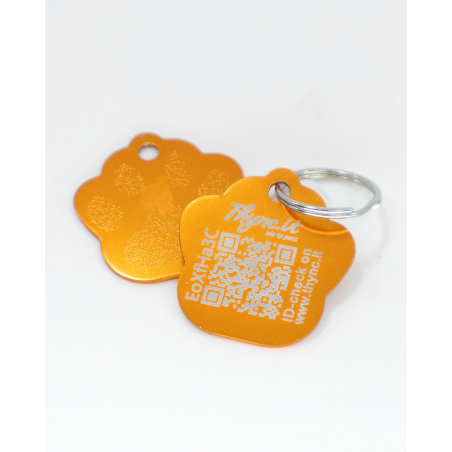 Pet Tag  "Paw" Alu Golden