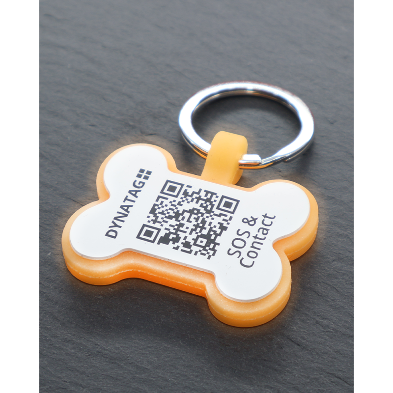 Pet-Tag SOS "Bone" Silicone Glow Green