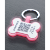 Pet-Tag SOS "Bone" Silicone Glow Pink