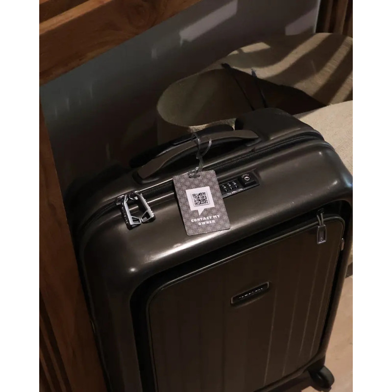 SOS Luggage Tag Stylish Plaid