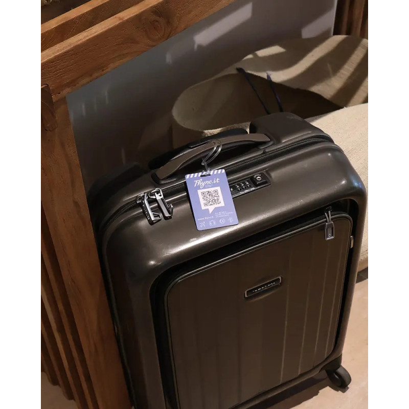 Digital luggage tag with QR code and NFC – 3-pack