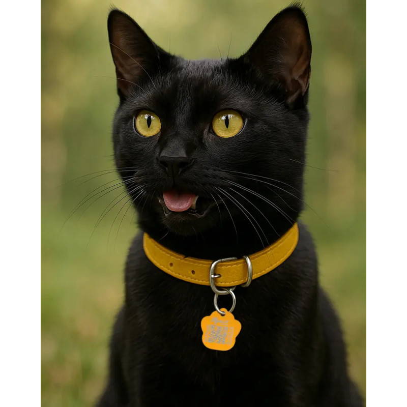 Pet Tag  "Paw" Alu Golden