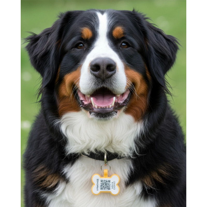 Pet-Tag SOS "Bone" Silicone Glow Green