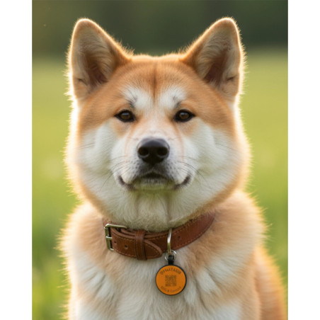 Hundemarke SOS "Knochen" Silikon Rot