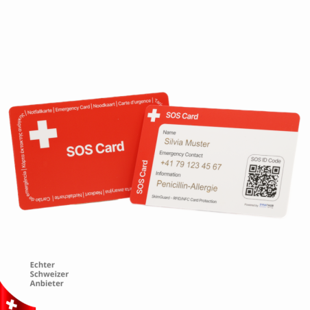 Emergency Card with SkimGuard Function – Red