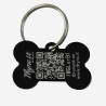 Hundemarke Knochenform Aluminium – QR-Code Tier-ID mit Online-Profil