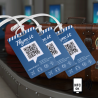 Digital luggage tag with QR code and NFC – 3-pack