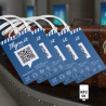 Digitale bagagelabel met QR-code en NFC – 5-pack