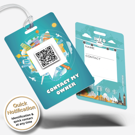 SOS Luggage Tag Around World