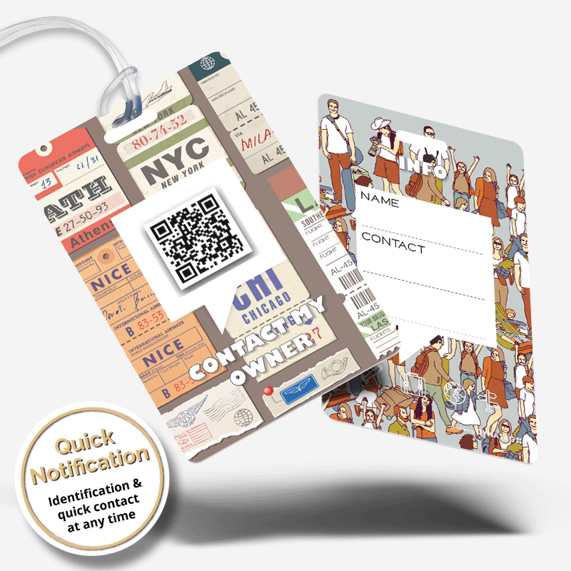 SOS Luggage Tag Happy Travel