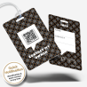 SOS Luggage Tag Stylish Plaid