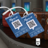 Digital luggage tag with QR code and NFC – twin pack