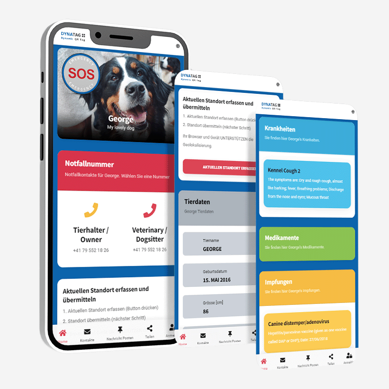 Pet-Tag SOS "Bone" Silicone Yellow