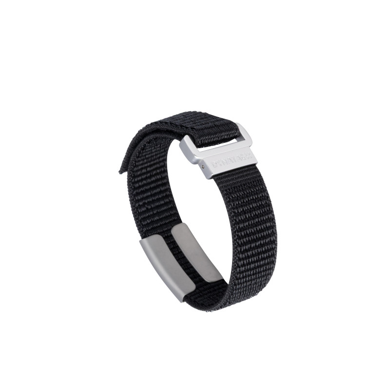 SOS textile emergency bracelet Black