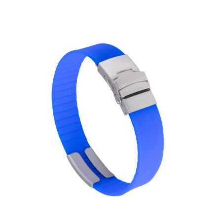 SOS Notfallarmband silikon blau