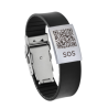 SOS Notfallarmband schwarz