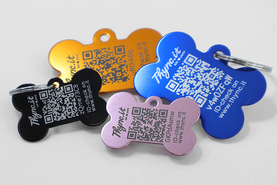 Tiermarke "Knochen" Alu